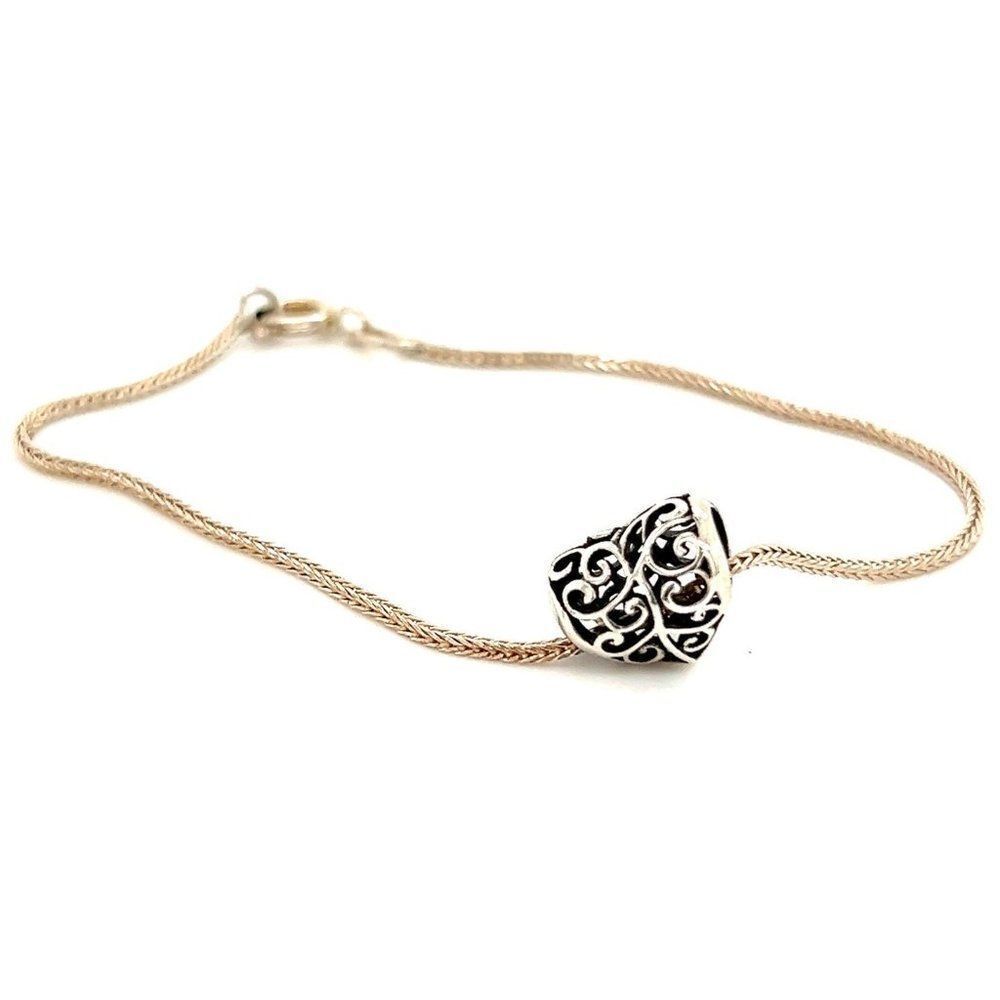925 Silver Heart Charm Bracelet‎